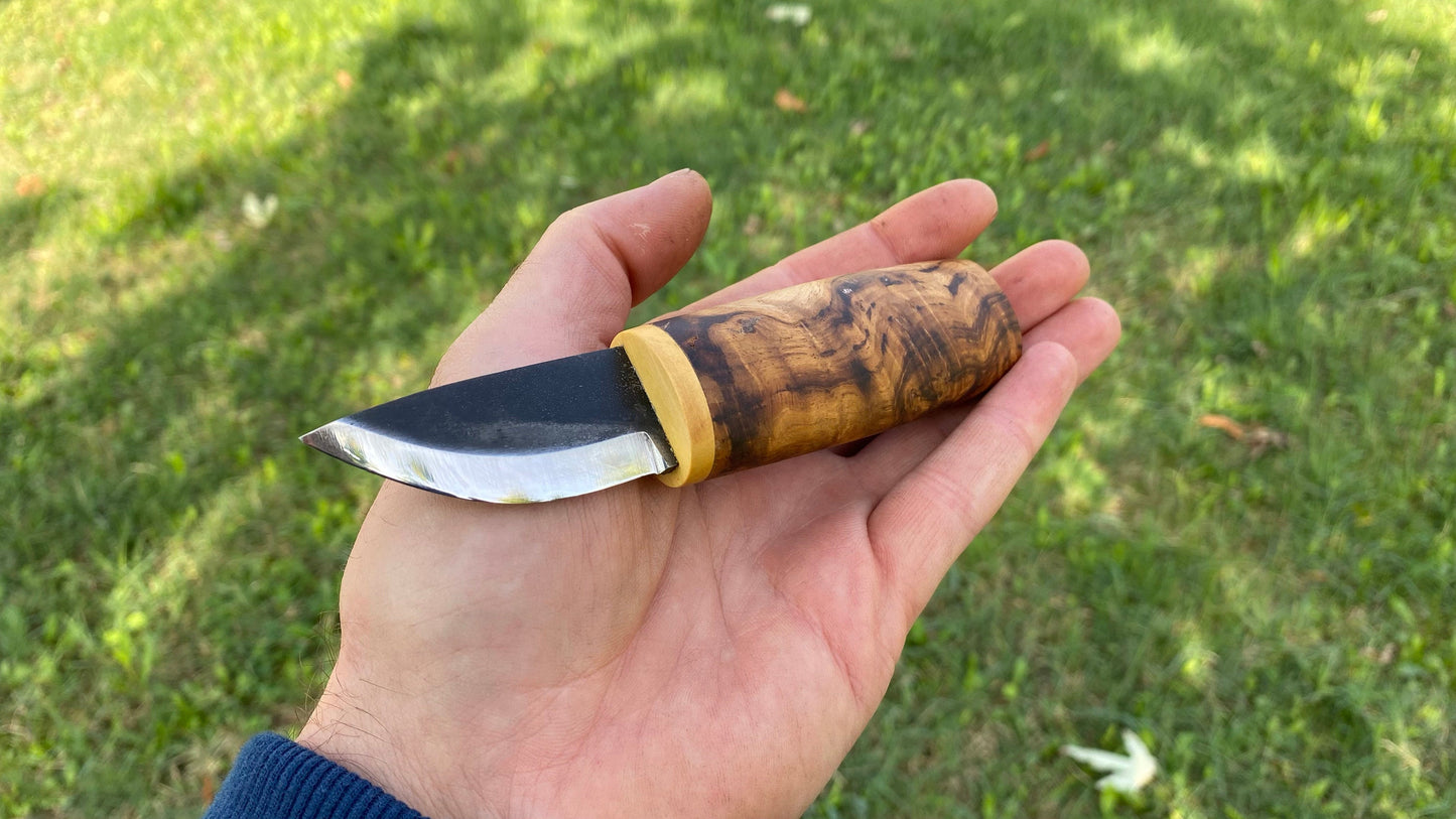 Mini Puukko Knife O1 steel, Camping Knife, Bushcraft Knife, Hunting Knife, Survival Knife, Handcraft Knife