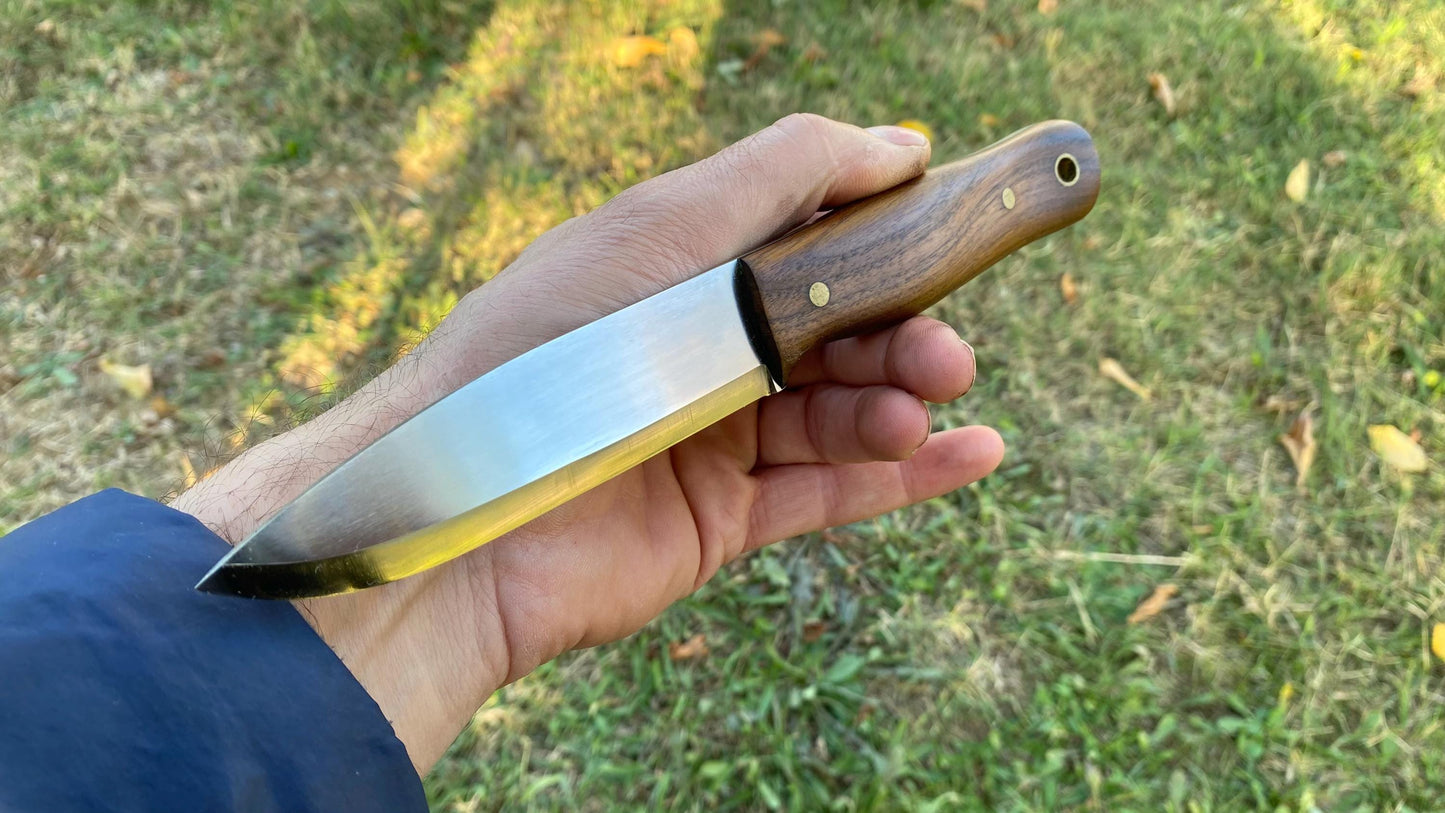 Hunting Knife with Leather Sheath, Bushcraft Knife, Camping Knife, Tactical Knife, Full Tang Knife, Survival Knife, Handcraft Knife