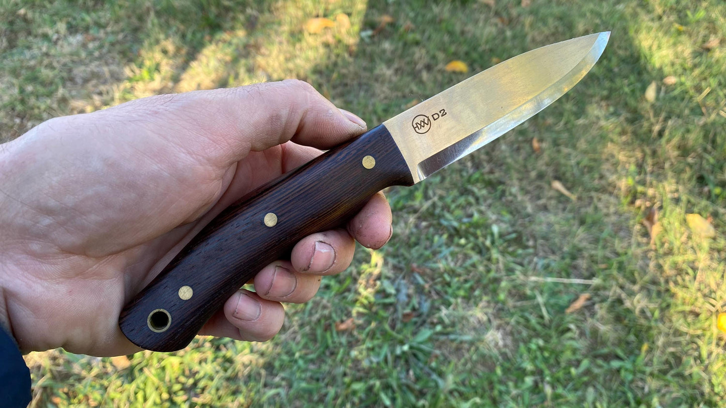 Bushcraft Knife with Leather Sheath, Hunting Knife, Camping Knife, Tactical Knife, Full Tang Knife, Survival Knife, Handcraft Knife