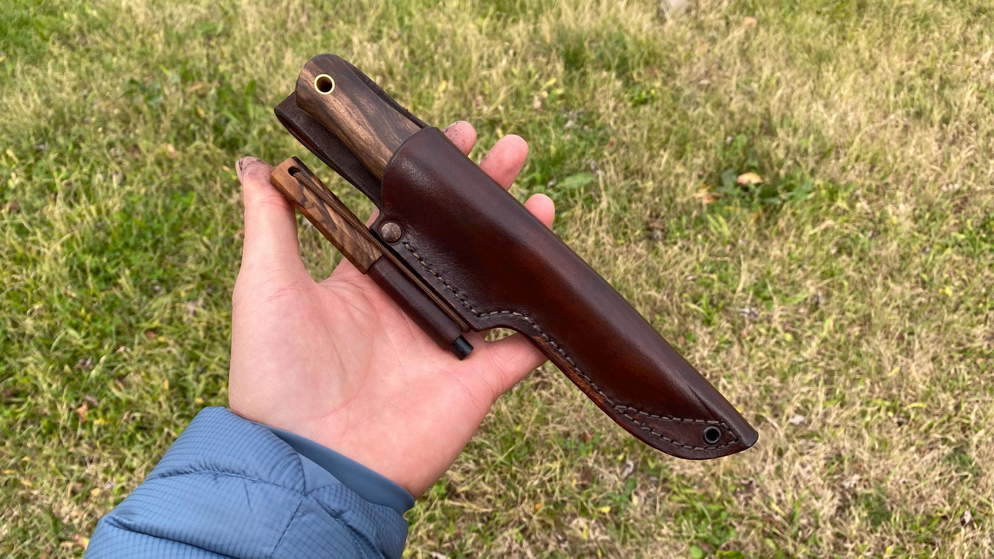 Small Bushcraft Knife with Fire Starter, Camping Knife, Tactical Knife, Hunting Knife, Full Tang Knife, Survival Knife, Handcraft Knife