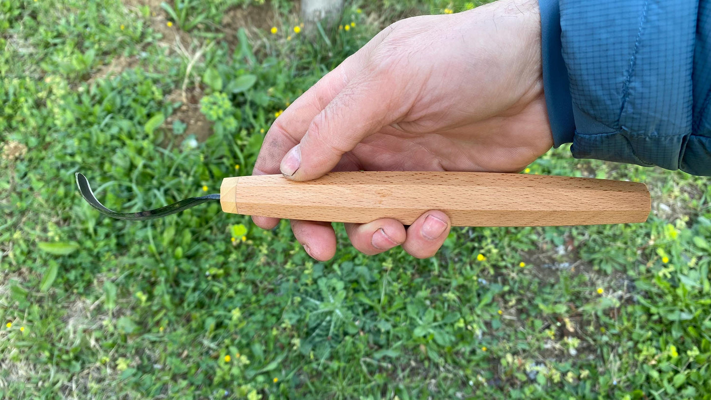 Kaşık Oyma Bıçağı, Sağ El, Açık Ağız