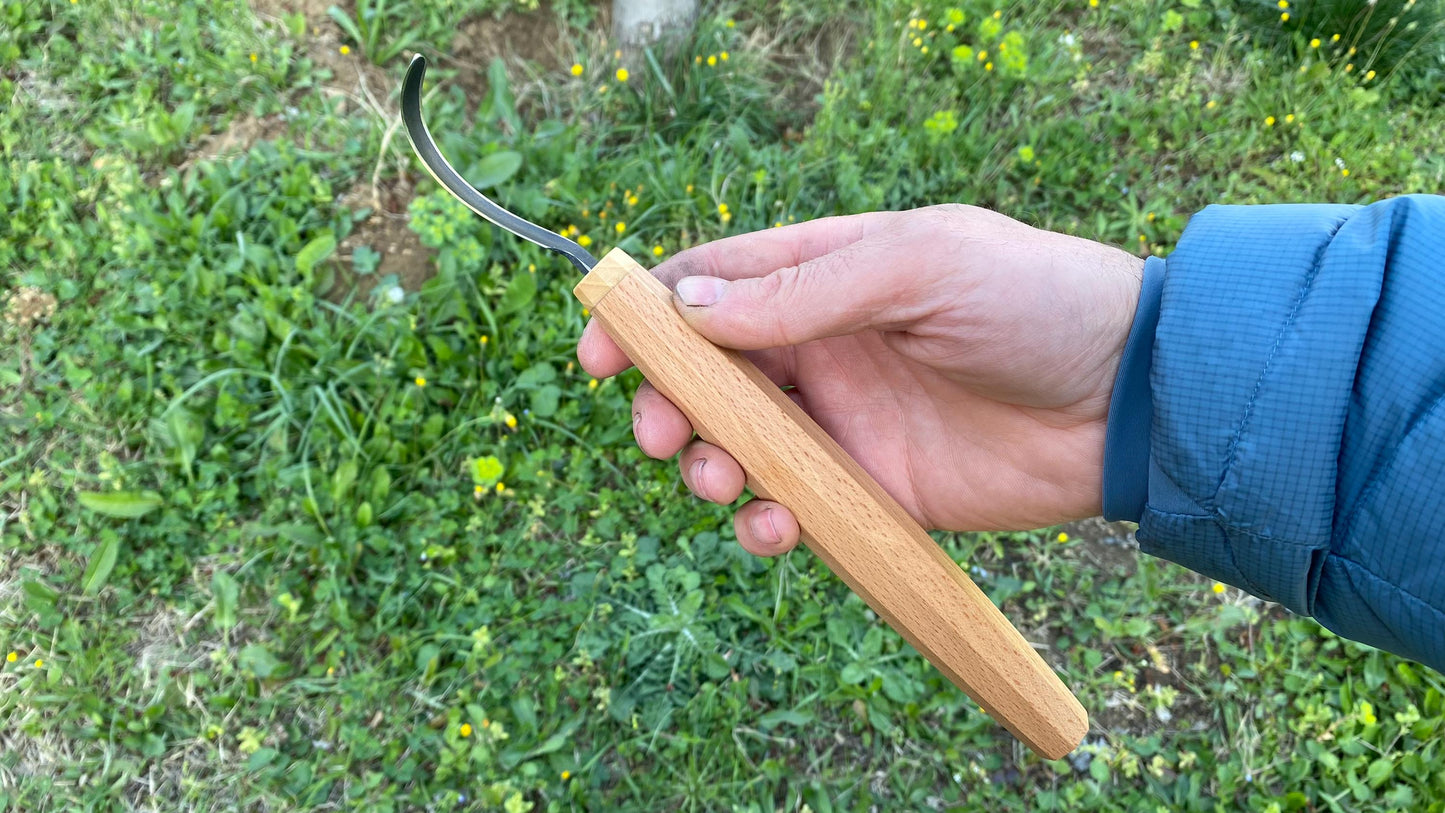 Kaşık Oyma Bıçağı, Sağ El, Açık Ağız
