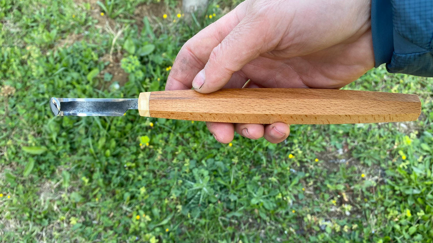Kaşık Oyma Bıçağı, Sağ El, Kapalı Ağız