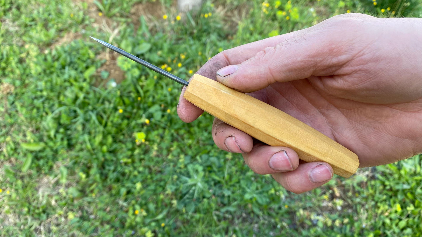 Ahşap Yontma Bıçağı 60mm, Eğri Ağız