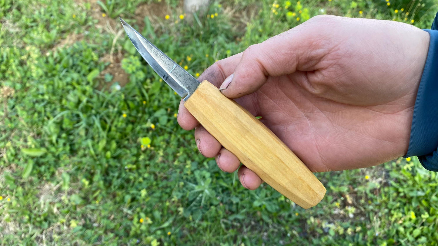 Ahşap Yontma Bıçağı 60mm, Eğri Ağız
