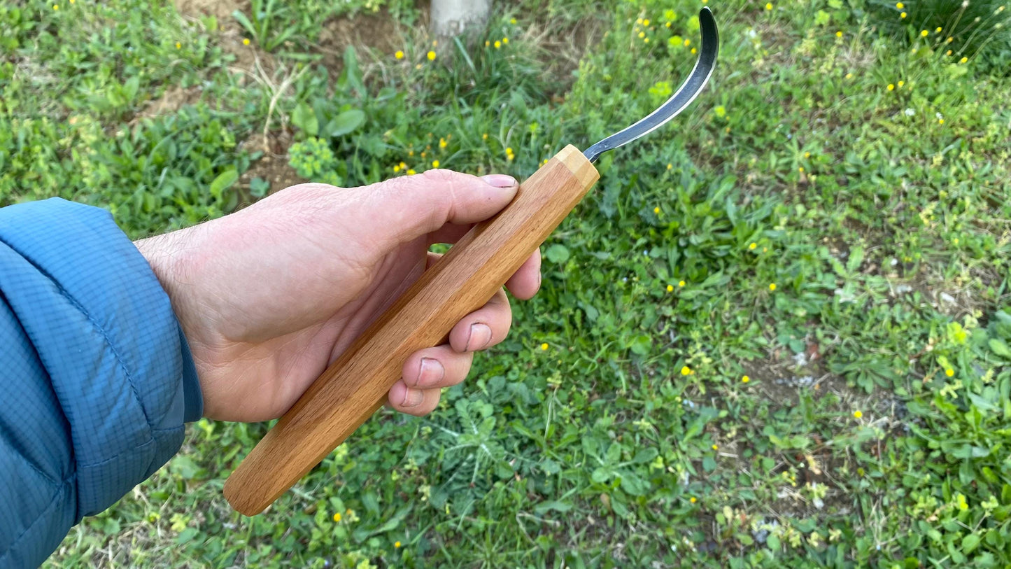 Kaşık Oyma Bıçağı, Sol El, Açık Ağız