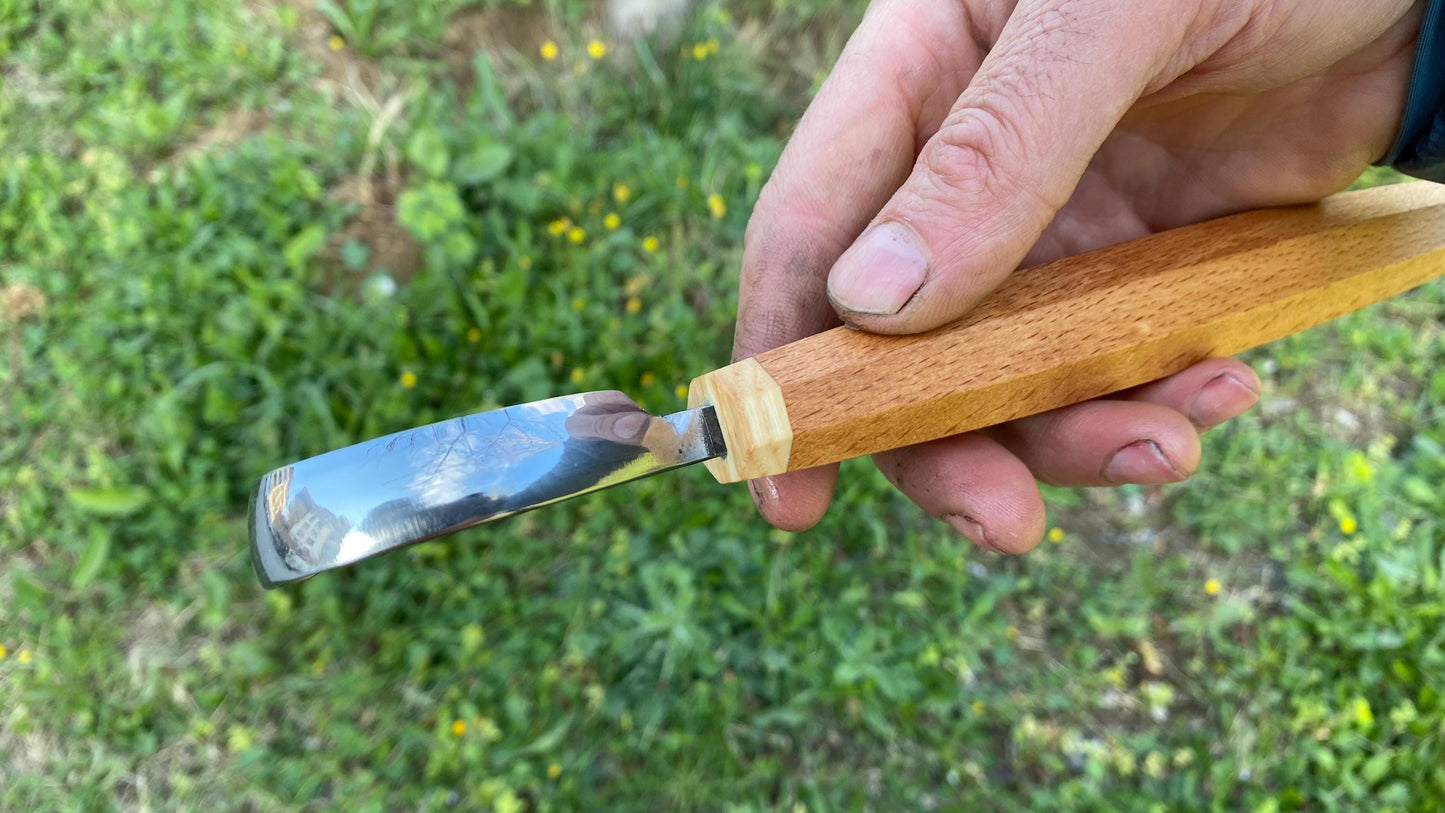Kaşık Oyma Bıçağı, Sağ El, Kapalı Ağız
