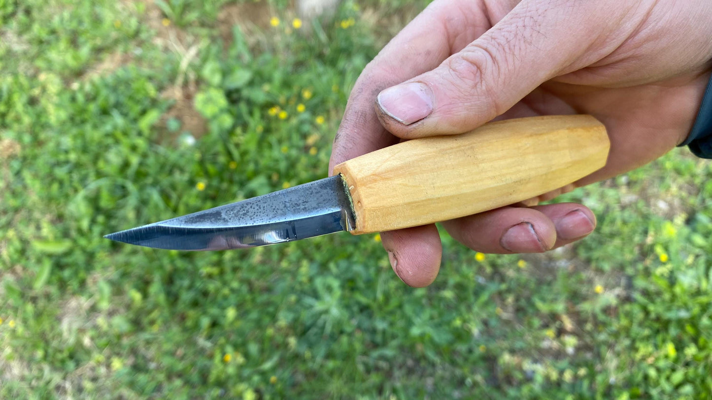 Ahşap Yontma Bıçağı 60mm, Eğri Ağız