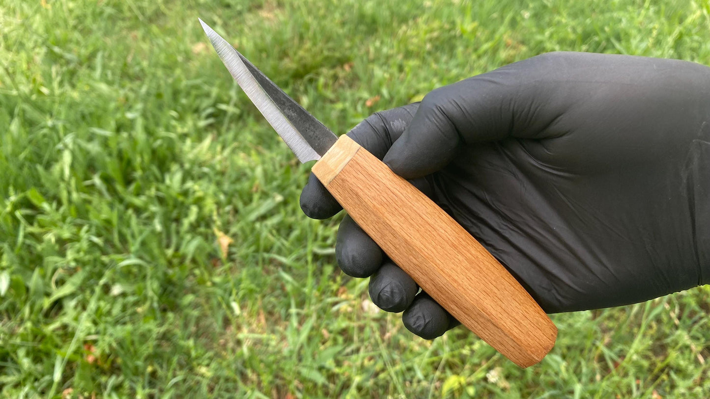 Hollow Ground Sloyd Knife 65mm, Wood Carving Knife, Spoon Carving Knife, Puukko Knife, Kuksa Knife, Carving Tool, Whittling Knife
