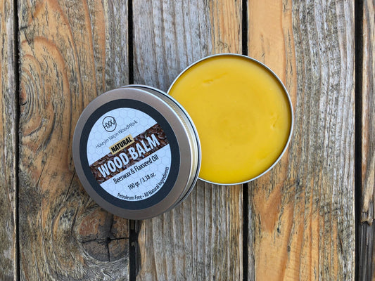 Wood Balm 100ml, Wood Finish, Beeswax Polish, Wood Conditioner, Cutting Board Wax, Wood Butter, Butcher Block Oil, Flaxseed oil wax