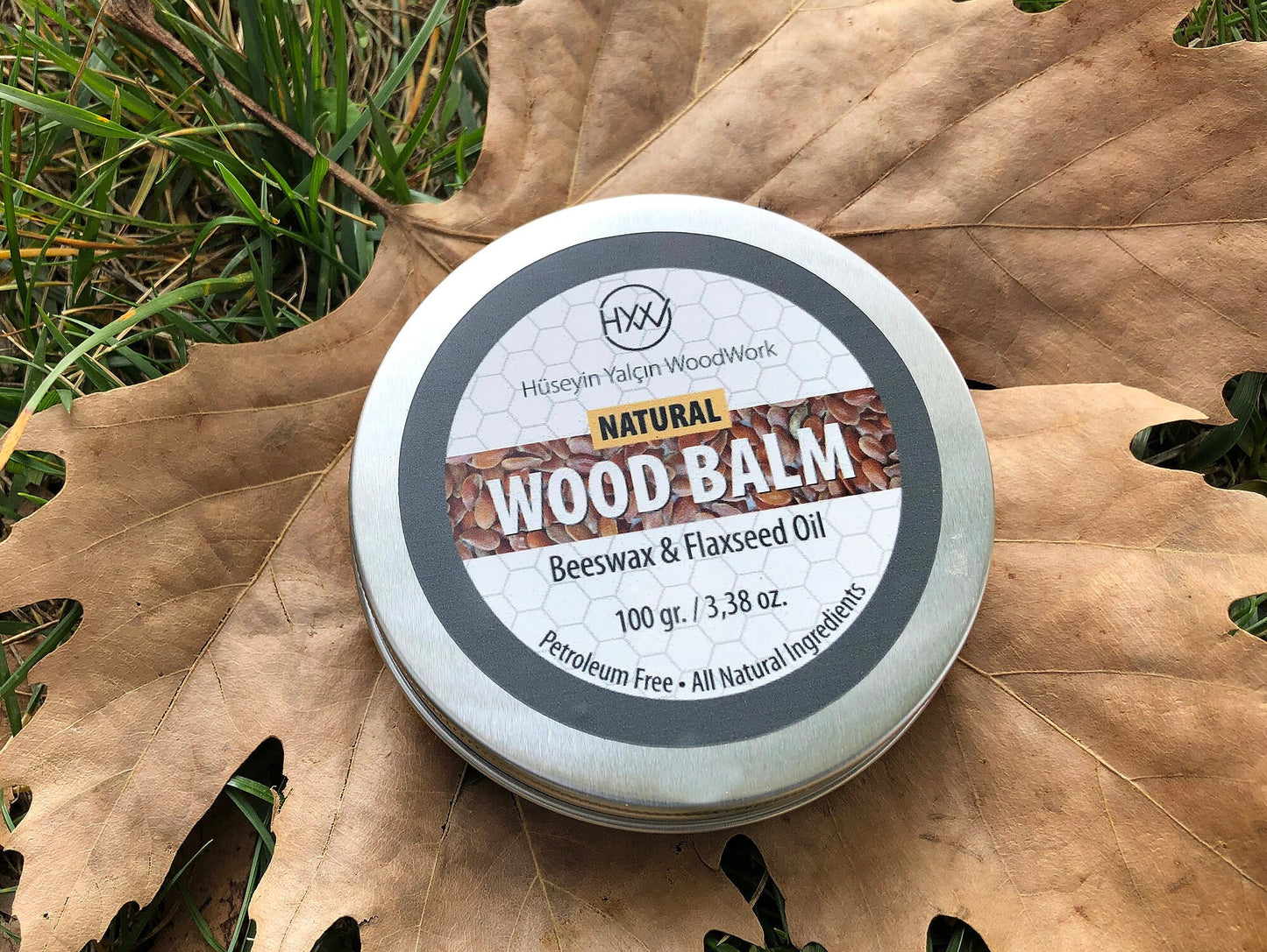 Wood Balm 100ml, Wood Finish, Beeswax Polish, Wood Conditioner, Cutting Board Wax, Wood Butter, Butcher Block Oil, Flaxseed oil wax