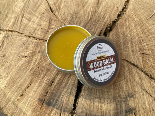 Wood Balm 50ml, Wood Finish, Beeswax Polish, Wood Conditioner, Cutting Board Wax, Wood Butter, Butcher Block Oil, Flaxseed oil wax