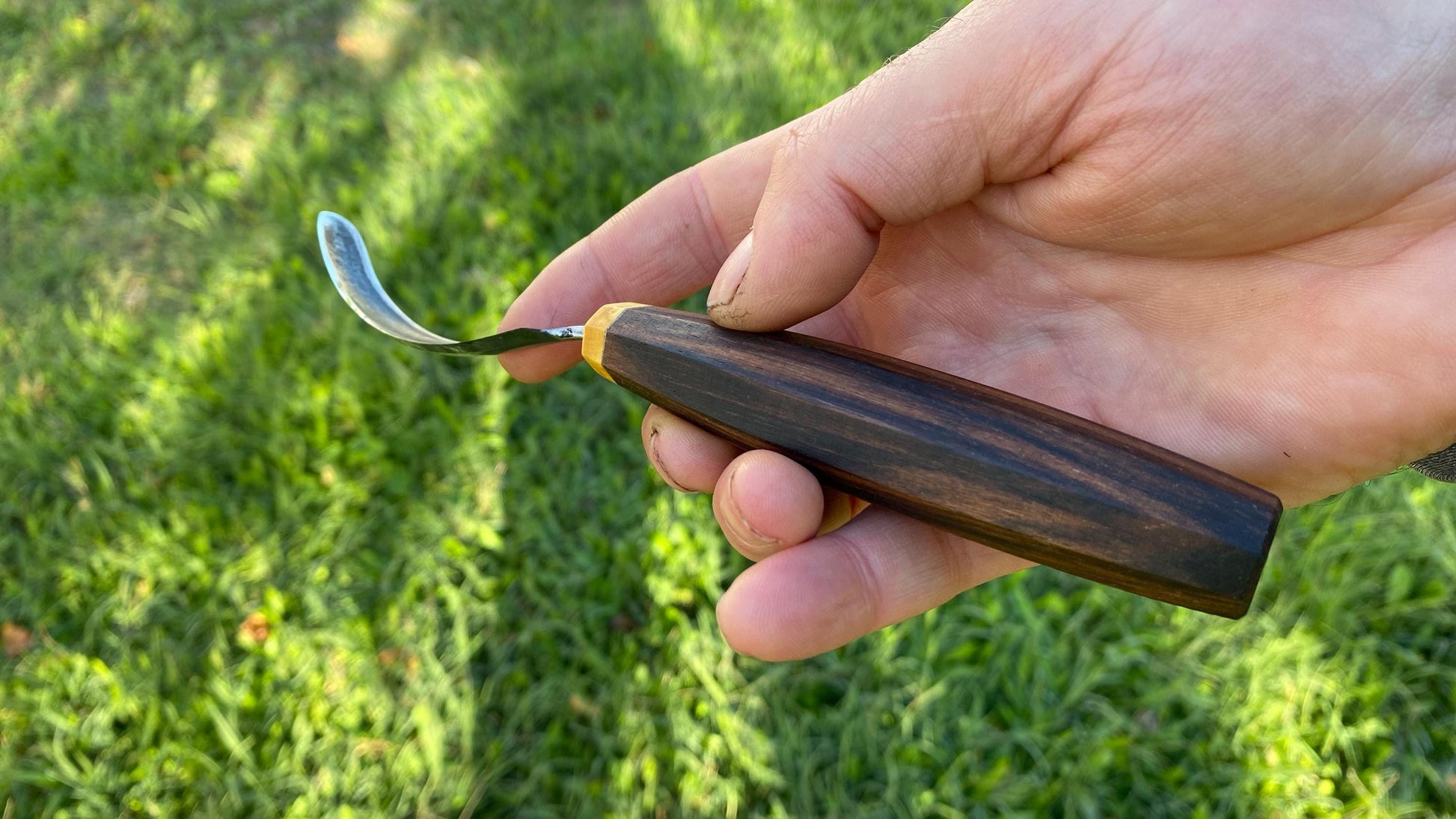 Hollow Back Spoon Knife Right Hand Open Curve, Hook Knife, Wood Carving Knife, Kuksa Knife, Carving Tool
