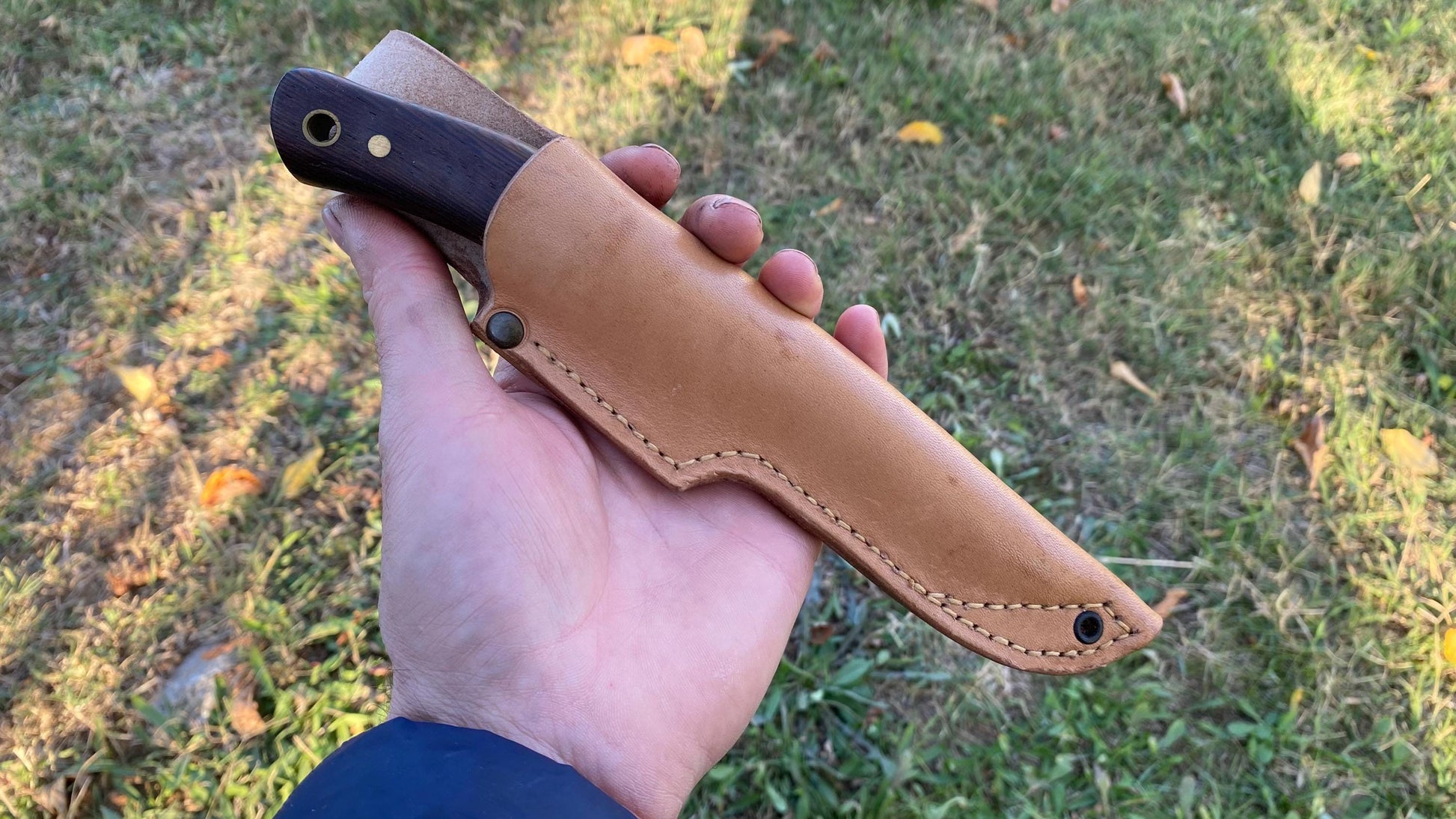 Bushcraft Knife with Leather Sheath, Hunting Knife, Camping Knife, Tactical Knife, Full Tang Knife, Survival Knife, Handcraft Knife