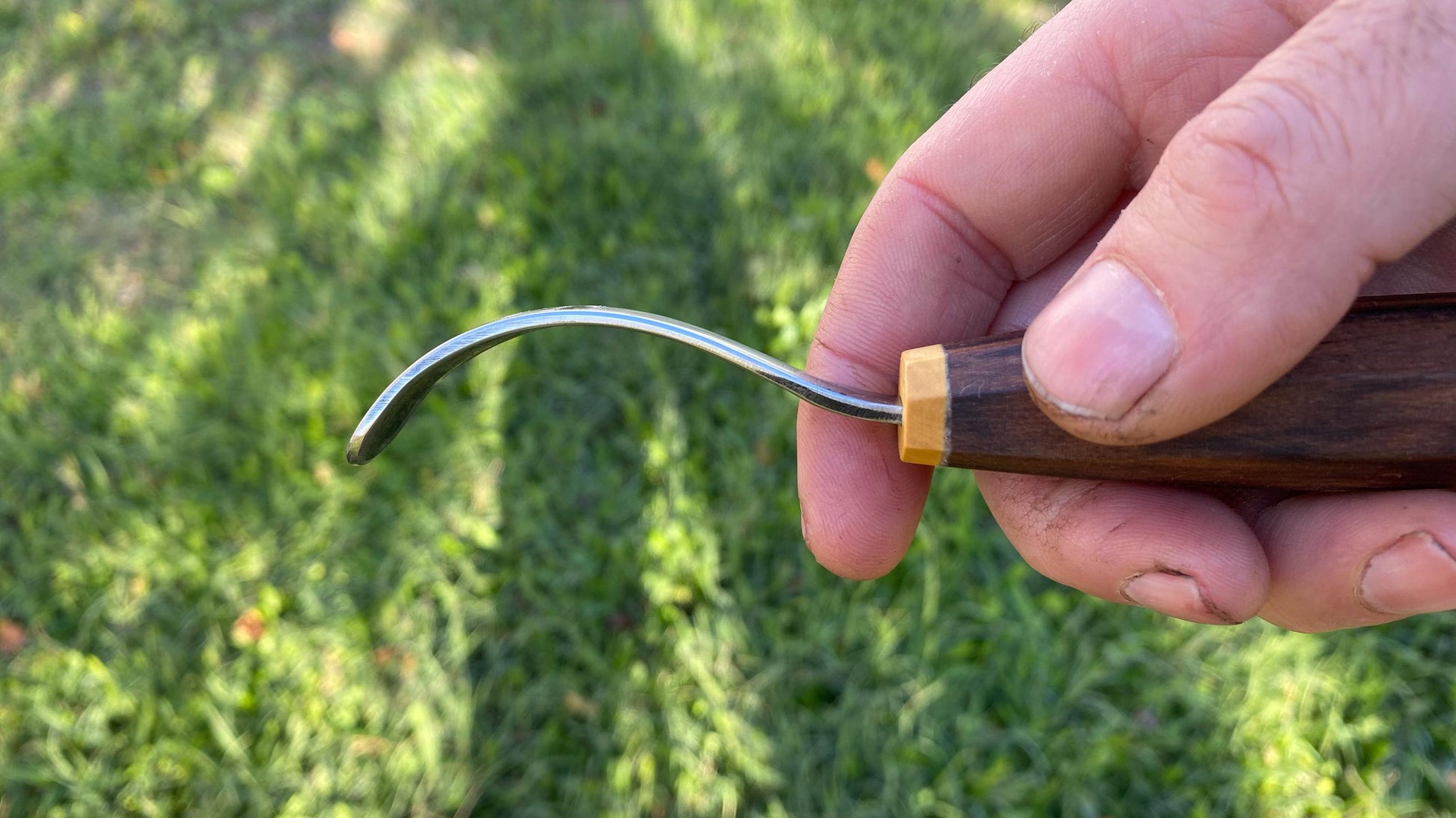 Hollow Back Spoon Knife Right Hand Open Curve, Hook Knife, Wood Carving Knife, Kuksa Knife, Carving Tool