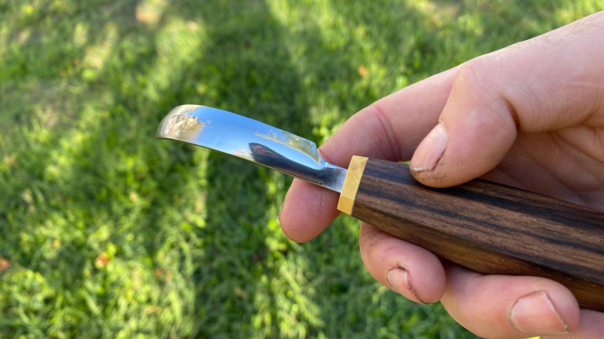 Hollow Back Spoon Knife Right Hand Open Curve, Hook Knife, Wood Carving Knife, Kuksa Knife, Carving Tool