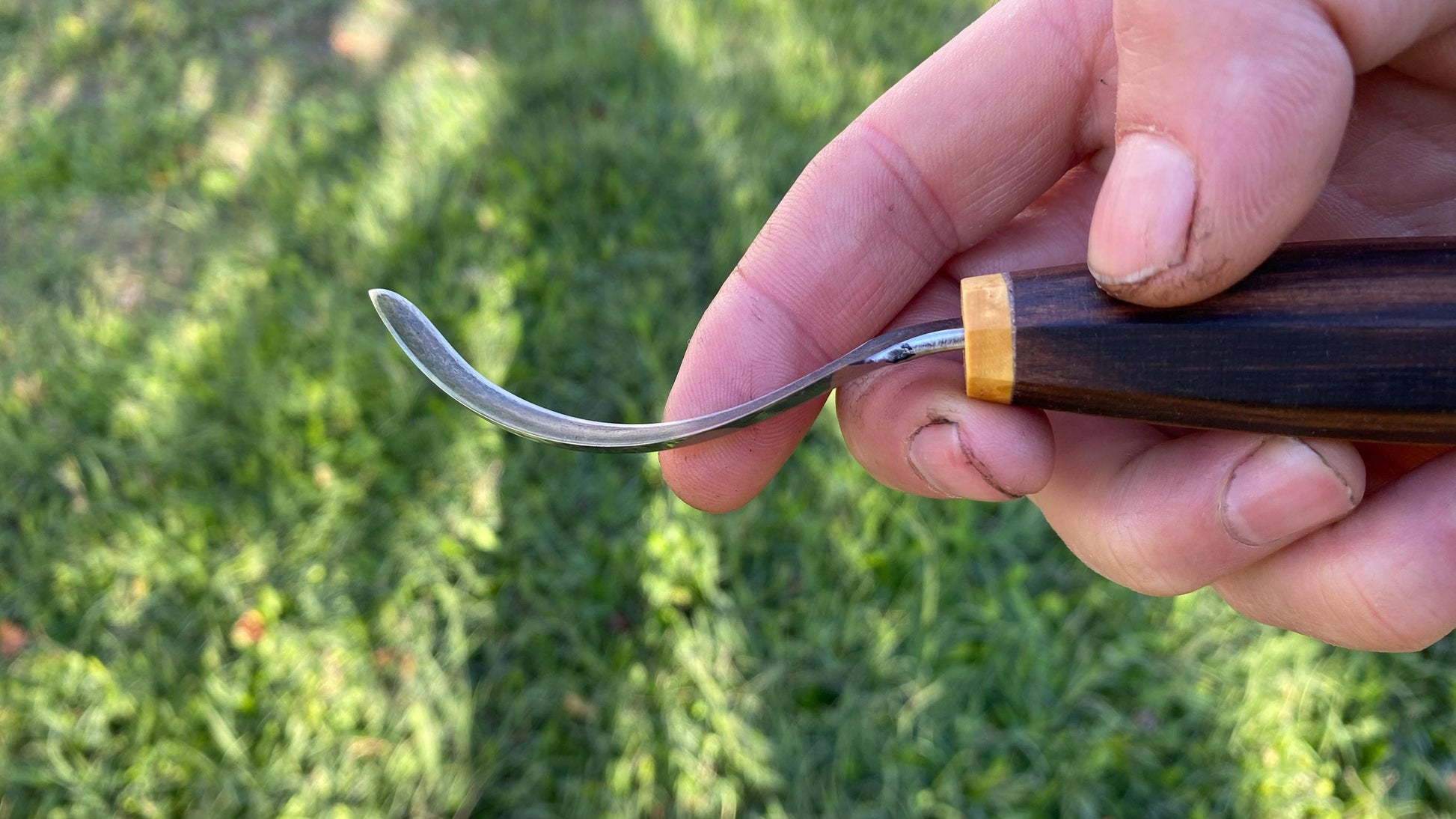 Hollow Back Spoon Knife Right Hand Open Curve, Hook Knife, Wood Carving Knife, Kuksa Knife, Carving Tool