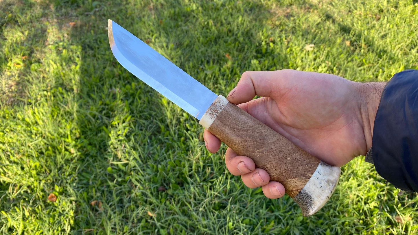 Small Leuku Knife, Traditional Puukko Knife, Big Knife, Hunting Knife, Camping Knife, Tactical Knife, Survival Knife, Handcraft Knife