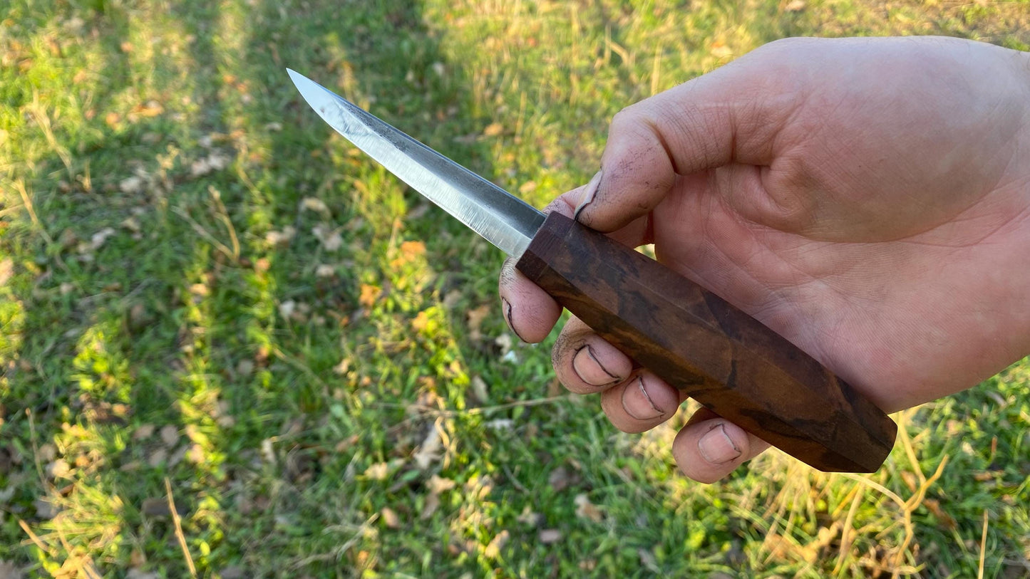 Sloyd Knife 80mm with Custom Handle-13, Wood Carving Knife, Spoon Carving Knife, Puukko Knife, Kuksa Knife, Carving Tool, Whittling Knife