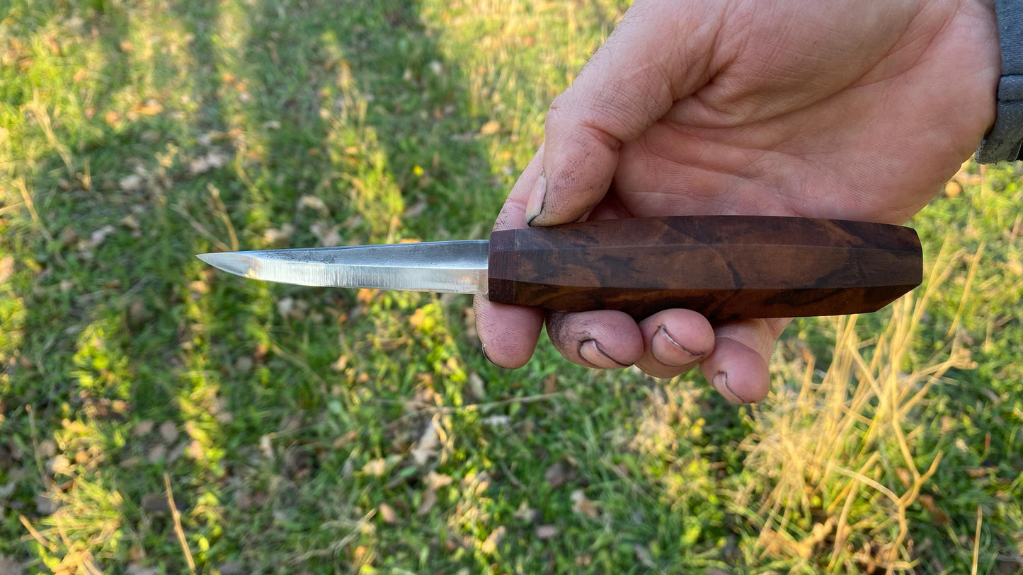 Sloyd Knife 80mm with Custom Handle-13, Wood Carving Knife, Spoon Carving Knife, Puukko Knife, Kuksa Knife, Carving Tool, Whittling Knife