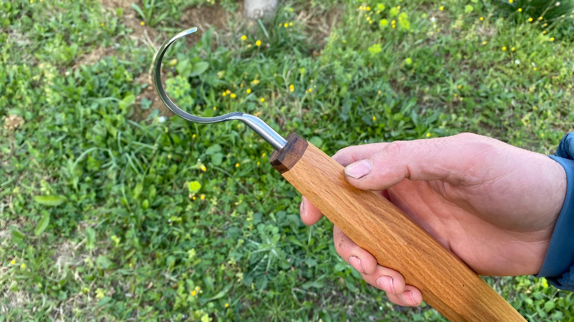 TWCA Cam Spoon Knife 45mm for Right Hand, Hook Knife, Wood Carving Knife, Kuksa Knife, Carving Tool