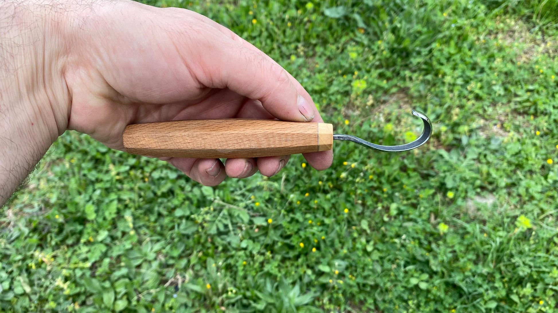Mini Hollow Back Spoon Knife Left Hand Compound Curve, Hook Knife, Wood Carving Knife, Kuksa Knife, Carving Tool