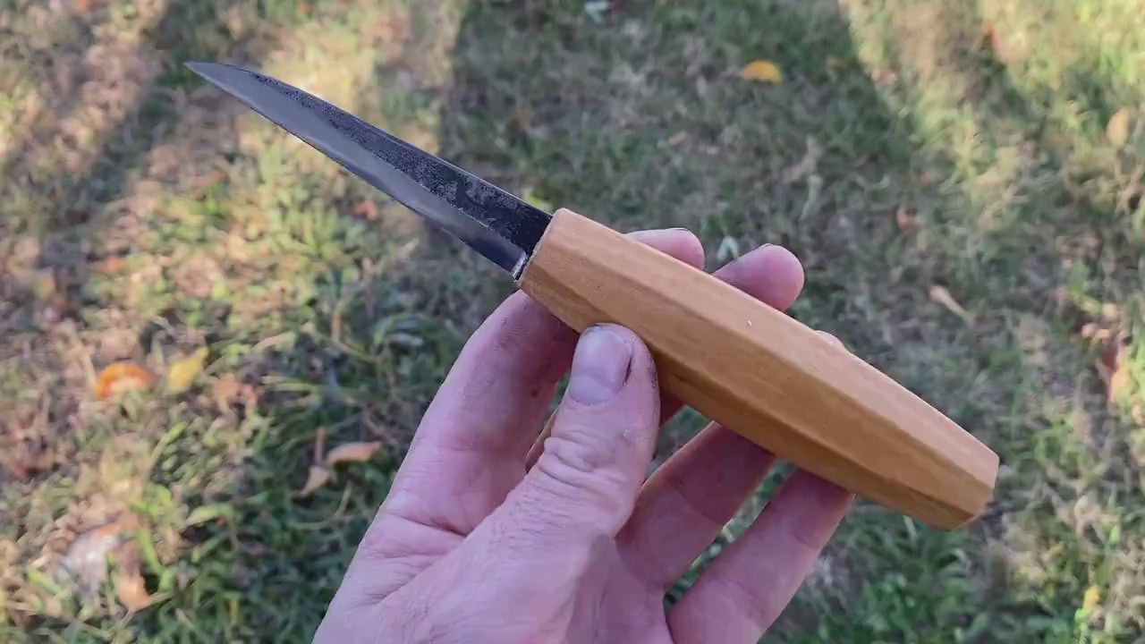 Sloyd Knife 80mm Straight Blade, Wood Carving Knife, Spoon Carving Knife, Puukko Knife, Kuksa Knife, Carving Tool