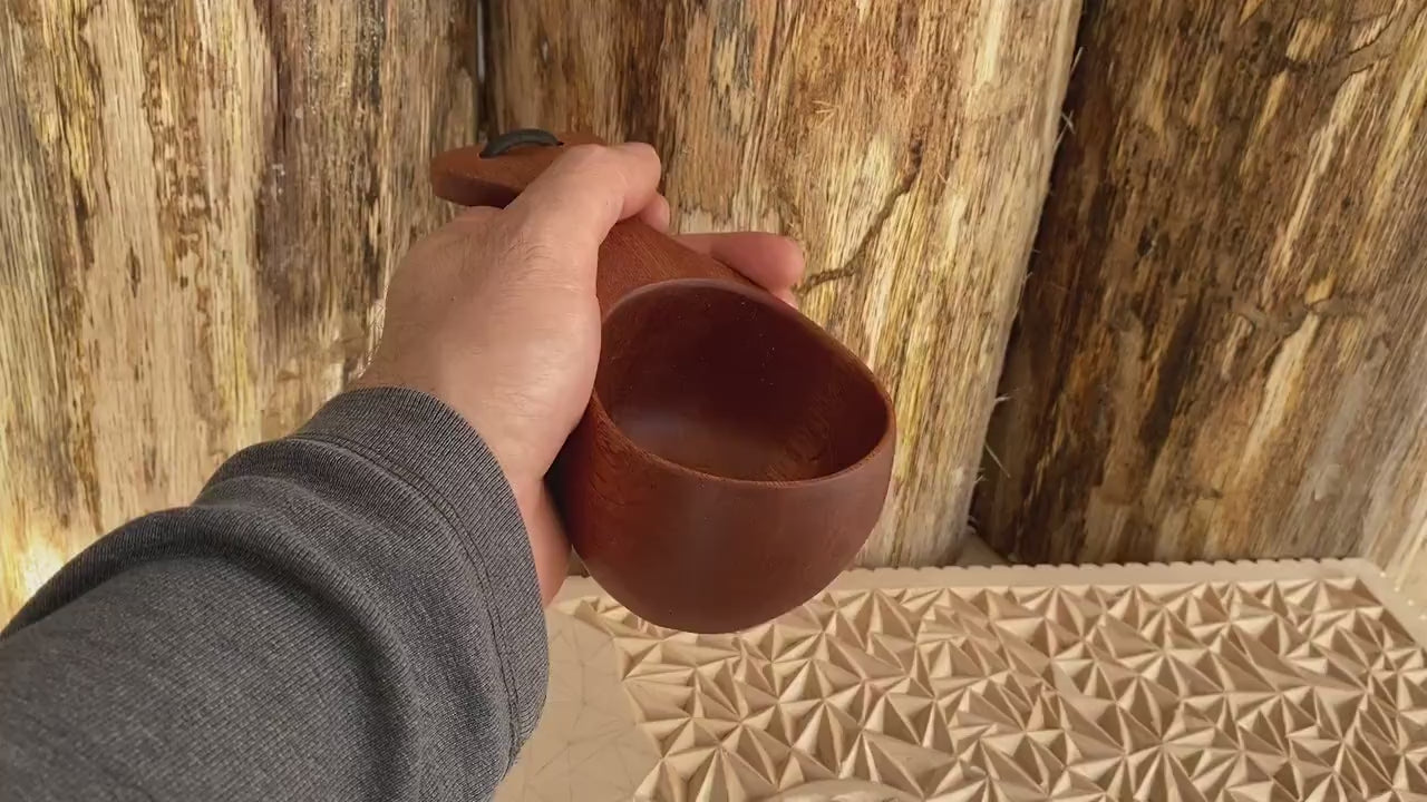 Scandinavian Kuksa, Hand Carved Cup, Wooden Mug, Camping Gear, Coffee Cup, Bushcraft Kuksa, Guksi, Kuksa Cup