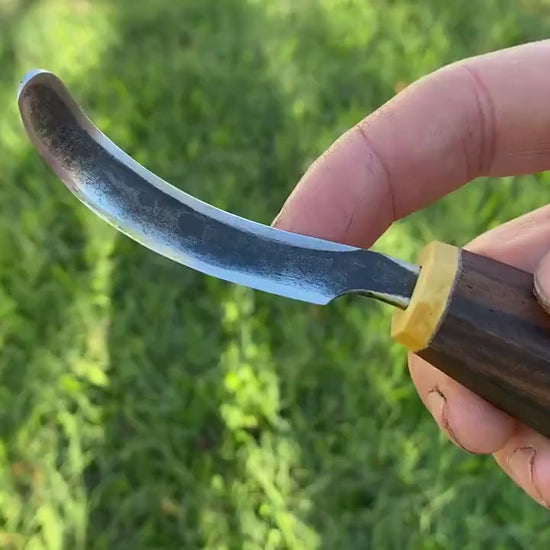 Hollow Back Spoon Knife Right Hand Open Curve, Hook Knife, Wood Carving Knife, Kuksa Knife, Carving Tool